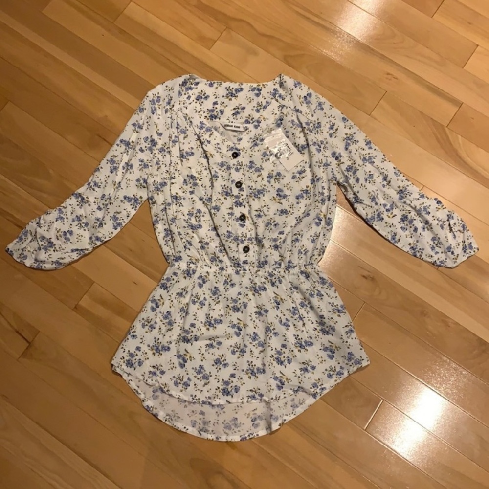 🌟HP🌟Urban Kids faux button up tunic blouse/shirt size L(14/16)
